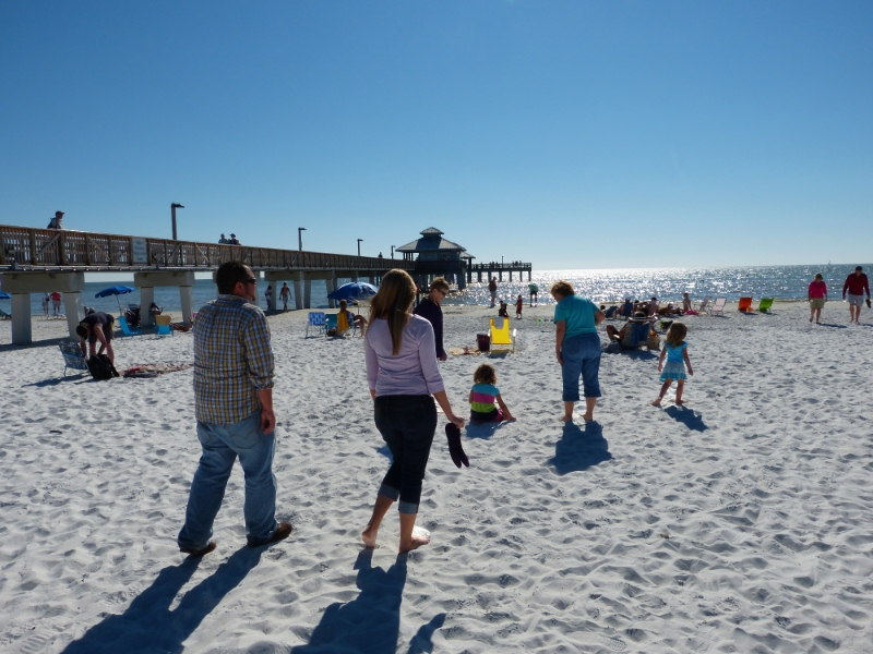 Walking on Ft Myers Beach